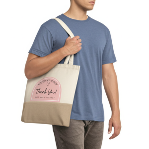 Sacosa  Eco Shopper,  din bumbac si iuta, personalizata