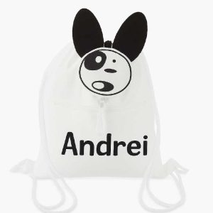 Sac cu catel, pentru Gradi,  personalizat cu numele copilului