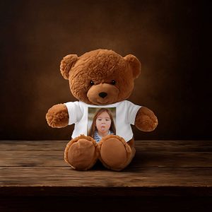 Ursulet  de plus, cu tricou personalizat cu fotografia/mesajul tau (copie)