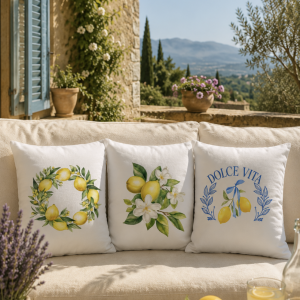 Set 3 Perne Decorative Dolce Vita – Lemon Collection