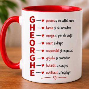 Cană personalizată cu mesaj pentru zi onomastica (Sf. Gheorghe)