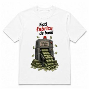 Tricou personalizat "Esti fabrica de bani!"