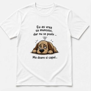 Tricou personalizat "Eu as vrea sa muncesc..."