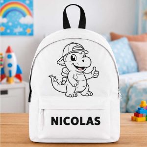 Rucsac personalizat cu personaj și numele copilului