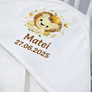 Prosop „Prima băiță” personalizat cu text și grafică